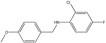 2-chloro-4-fluoro-N-[(4-methoxyphenyl)methyl]aniline Struktur