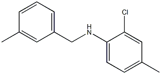 2-chloro-4-methyl-N-[(3-methylphenyl)methyl]aniline Struktur