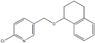 2-chloro-5-[(1,2,3,4-tetrahydronaphthalen-1-yloxy)methyl]pyridine Struktur