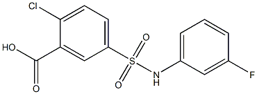 2-chloro-5-[(3-fluorophenyl)sulfamoyl]benzoic acid Struktur