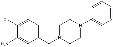 2-chloro-5-[(4-phenylpiperazin-1-yl)methyl]aniline Struktur