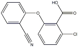 2-chloro-6-(2-cyanophenoxy)benzoic acid Struktur