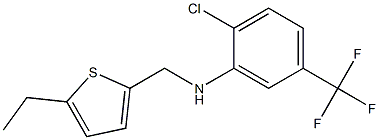 2-chloro-N-[(5-ethylthiophen-2-yl)methyl]-5-(trifluoromethyl)aniline Struktur