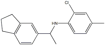 2-chloro-N-[1-(2,3-dihydro-1H-inden-5-yl)ethyl]-4-methylaniline Struktur