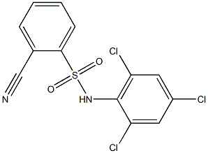 2-cyano-N-(2,4,6-trichlorophenyl)benzene-1-sulfonamide Struktur