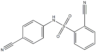 2-cyano-N-(4-cyanophenyl)benzenesulfonamide Struktur