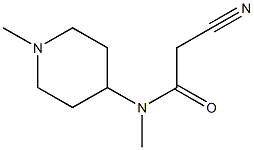 2-cyano-N-methyl-N-(1-methylpiperidin-4-yl)acetamide Struktur