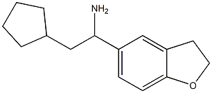 2-cyclopentyl-1-(2,3-dihydro-1-benzofuran-5-yl)ethan-1-amine Struktur