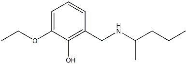 2-ethoxy-6-[(pentan-2-ylamino)methyl]phenol Struktur