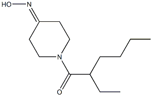 2-ethyl-1-[4-(hydroxyimino)piperidin-1-yl]hexan-1-one Struktur