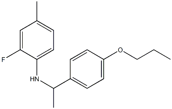 2-fluoro-4-methyl-N-[1-(4-propoxyphenyl)ethyl]aniline Struktur