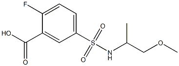 2-fluoro-5-[(1-methoxypropan-2-yl)sulfamoyl]benzoic acid Struktur