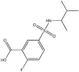 2-fluoro-5-[(3-methylbutan-2-yl)sulfamoyl]benzoic acid Struktur