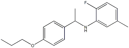 2-fluoro-5-methyl-N-[1-(4-propoxyphenyl)ethyl]aniline Struktur