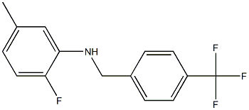 2-fluoro-5-methyl-N-{[4-(trifluoromethyl)phenyl]methyl}aniline Struktur