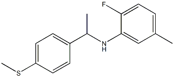 2-fluoro-5-methyl-N-{1-[4-(methylsulfanyl)phenyl]ethyl}aniline Struktur