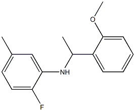 2-fluoro-N-[1-(2-methoxyphenyl)ethyl]-5-methylaniline Struktur