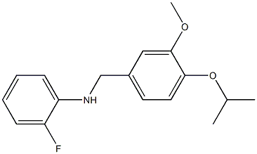 2-fluoro-N-{[3-methoxy-4-(propan-2-yloxy)phenyl]methyl}aniline Struktur