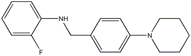 2-fluoro-N-{[4-(piperidin-1-yl)phenyl]methyl}aniline Struktur