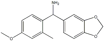 2H-1,3-benzodioxol-5-yl(4-methoxy-2-methylphenyl)methanamine Struktur