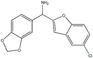 2H-1,3-benzodioxol-5-yl(5-chloro-1-benzofuran-2-yl)methanamine Struktur