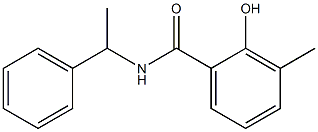 2-hydroxy-3-methyl-N-(1-phenylethyl)benzamide Struktur