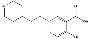 2-hydroxy-5-[2-(piperidin-4-yl)ethyl]benzoic acid Struktur