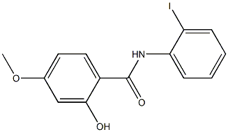 2-hydroxy-N-(2-iodophenyl)-4-methoxybenzamide Struktur