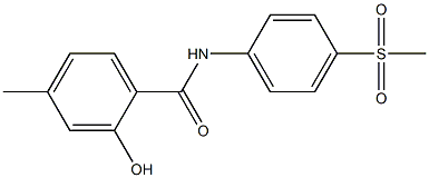 2-hydroxy-N-(4-methanesulfonylphenyl)-4-methylbenzamide Struktur