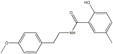 2-hydroxy-N-[2-(4-methoxyphenyl)ethyl]-5-methylbenzamide Struktur