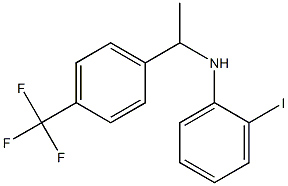 2-iodo-N-{1-[4-(trifluoromethyl)phenyl]ethyl}aniline Struktur