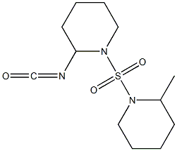 2-isocyanato-1-[(2-methylpiperidine-1-)sulfonyl]piperidine Struktur