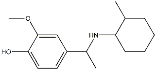 2-methoxy-4-{1-[(2-methylcyclohexyl)amino]ethyl}phenol Struktur