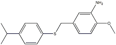 2-methoxy-5-({[4-(propan-2-yl)phenyl]sulfanyl}methyl)aniline Struktur