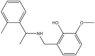 2-methoxy-6-({[1-(2-methylphenyl)ethyl]amino}methyl)phenol Struktur