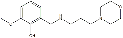 2-methoxy-6-({[3-(morpholin-4-yl)propyl]amino}methyl)phenol Struktur