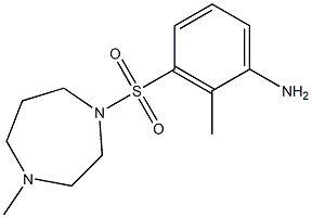 2-methyl-3-[(4-methyl-1,4-diazepane-1-)sulfonyl]aniline Struktur