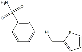 2-methyl-5-[(thiophen-2-ylmethyl)amino]benzene-1-sulfonamide Struktur