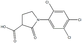 2-oxo-1-(2,4,5-trichlorophenyl)pyrrolidine-3-carboxylic acid Struktur