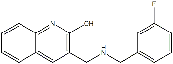 3-({[(3-fluorophenyl)methyl]amino}methyl)quinolin-2-ol Struktur