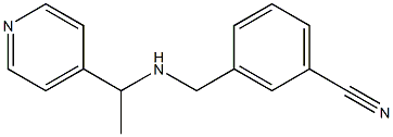 3-({[1-(pyridin-4-yl)ethyl]amino}methyl)benzonitrile Struktur