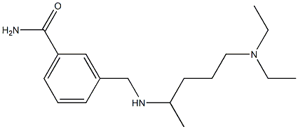 3-({[5-(diethylamino)pentan-2-yl]amino}methyl)benzamide Struktur