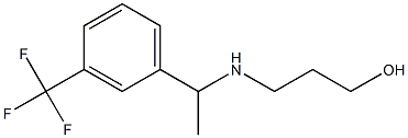 3-({1-[3-(trifluoromethyl)phenyl]ethyl}amino)propan-1-ol Struktur