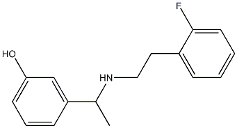 3-(1-{[2-(2-fluorophenyl)ethyl]amino}ethyl)phenol Struktur