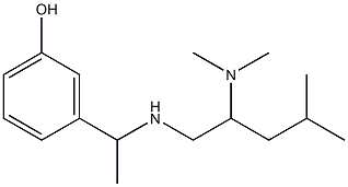 3-(1-{[2-(dimethylamino)-4-methylpentyl]amino}ethyl)phenol Struktur