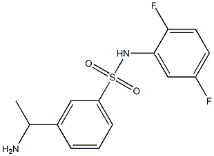 3-(1-aminoethyl)-N-(2,5-difluorophenyl)benzene-1-sulfonamide Struktur