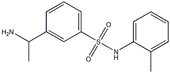 3-(1-aminoethyl)-N-(2-methylphenyl)benzene-1-sulfonamide Struktur