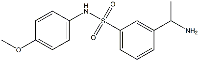 3-(1-aminoethyl)-N-(4-methoxyphenyl)benzene-1-sulfonamide Struktur