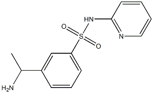 3-(1-aminoethyl)-N-(pyridin-2-yl)benzene-1-sulfonamide Struktur