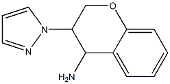 3-(1H-pyrazol-1-yl)-3,4-dihydro-2H-1-benzopyran-4-amine Struktur